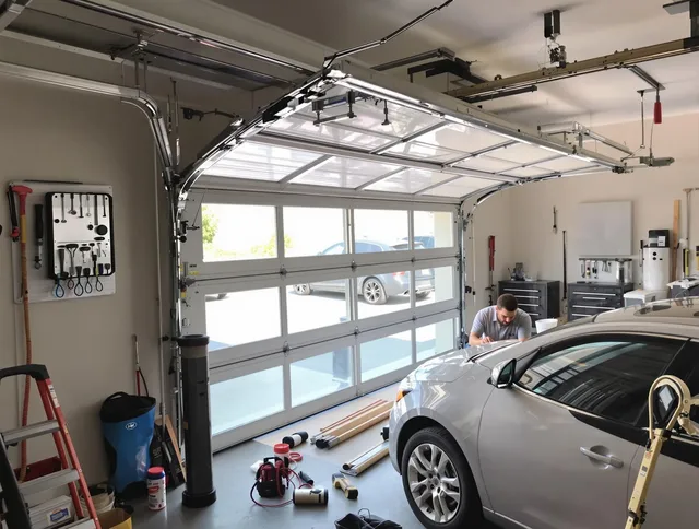 Garage door noise reduction service by Coconut Creek Garage Door Repair in Coconut Creek