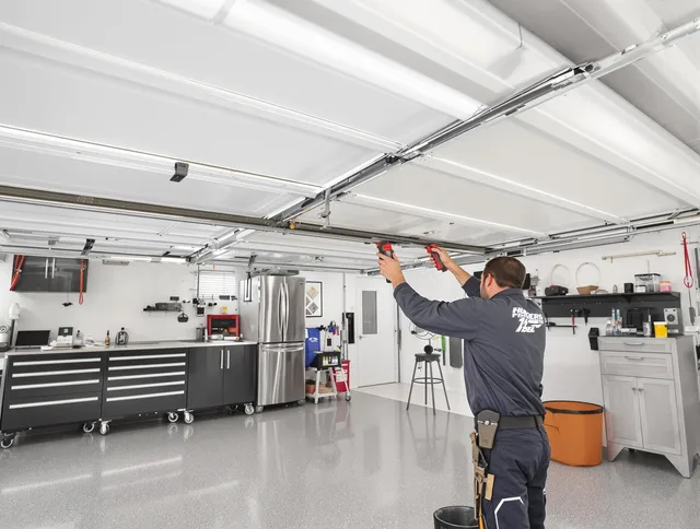Overhead garage door repair service by Coconut Creek Garage Door Repair in Coconut Creek