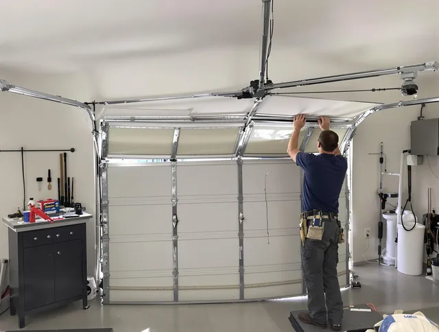 Coconut Creek Garage Door Repair specialist performing precise section replacement on Coconut Creek garage door